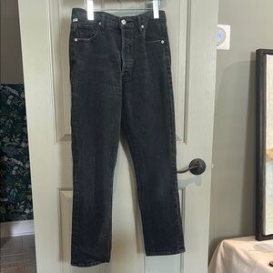 Citizens Of Humanity Black Straight Leg Jeans